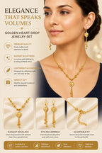 Elegant Heart Tassel Necklace Set