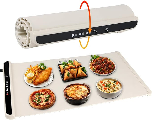Foldable Silicone Electric Warming Tray (Food Warmer Mat) Elite Avenue